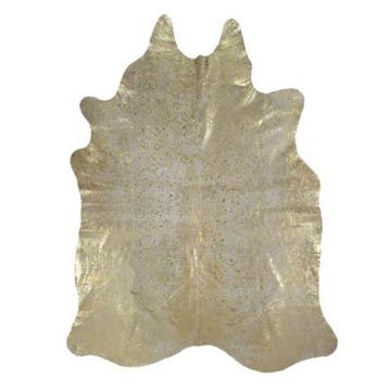 vloerkleed koe gekleurd goud 250cm, Verzenden, Nieuw