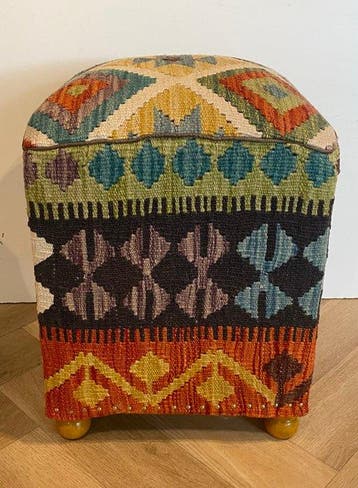 Kelim Poef(Ongebruikt/Nieuw) - Tapijt - 36 cm - 36 cm, Nieuw