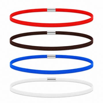 Haarband Sport 0,5cm - Elastiek Dun - Rood Wit Blauw Bruin -, Nieuw