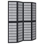 Roomdivider 4 panelen | Zwart | Laatste Stuk!, 100 tot 150 cm, Zwart, Nieuw, Ophalen of Verzenden