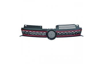 Grill Boven Rood Geschikt Voor Golf 6 GTI 2009-2012, Nieuw, Ophalen of Verzenden, Bumper, Volkswagen