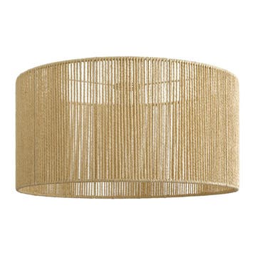 Japandi lampenkap met naturel papieren touw 50/50/25 - Cyl, Verzenden, Nieuw, Rond