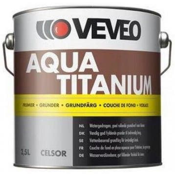 VEVEO Aqua Titanium PRIMER - WIT of lichte kleuren - 2,5..., Wit, Nieuw, Ophalen of Verzenden, Verf