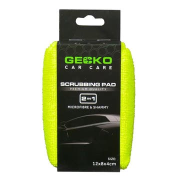 Gecko 2in1 Autoraam Microvezel en Zeem Spons 12cm x 8cm..., Verzenden