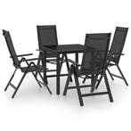 vidaXL 5-delige Tuinset aluminium antracietkleurig, Tuin en Terras, Tuinsets en Loungesets, 4 zitplaatsen, Verzenden, Tuinset