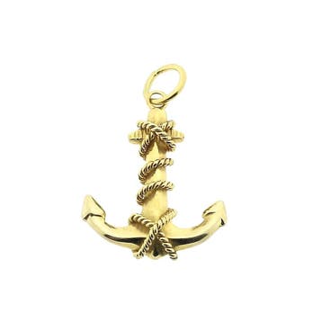 Hanger van een anker met touw (Hanger of bedel), Ophalen of Verzenden, Gebruikt, Goud, Overige merken
