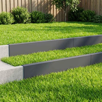 vidaXL Afdekprofiel voor tuinafboording 10 st 100 x 5 x 15, Verzenden, Nieuw