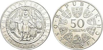 50 Schilling 1970 Haus Habsburg / Österreich 2 Republik Ö., Postzegels en Munten, Verzenden