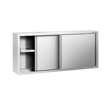 GGM Gastro | RVS wandkast PREMIUM - 1800x400x800mm - met |, Verzenden, Nieuw in verpakking, RVS Meubilair
