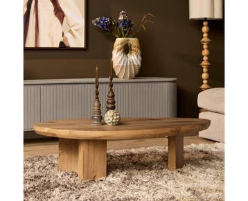Salontafel Zillah | 130 cm | Naturel Eiken, Ophalen of Verzenden, Nieuw