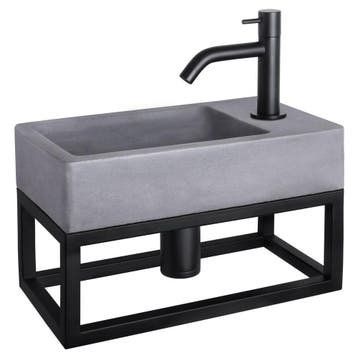 Differnz Force fonteinset beton donkergrijs - kraan gebogen, Verzenden, Nieuw