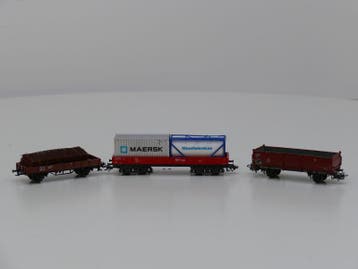 Schaal H0 Märklin 4423 4473 4602 Lageboordwagen Lageboord.., Overige typen, Ophalen of Verzenden, Zo goed als nieuw, Analoog
