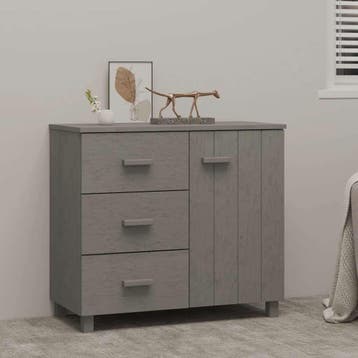 vidaXL Dressoir HAMAR 90x40x80 cm massief grenenhout, Verzenden, Nieuw, 50 tot 100 cm, Grenenhout