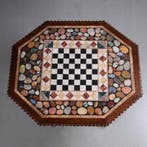schaaktafel  centertable ca 1840 met pietra dura blad op Pa, Ophalen of Verzenden