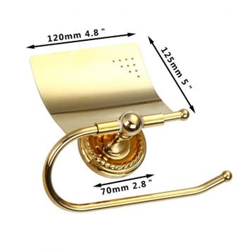 Gouden WC rol houder  goudkleurig (wand montage), Verzenden, Nieuw