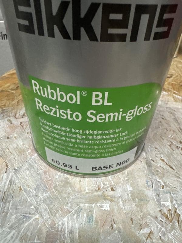 SIKKENS RUBBOL BL Rezisto semi gloss - ral 7021 - 1 liter, Doe-het-zelf en Verbouw, Verf, Beits en Lak, Verf, Overige kleuren