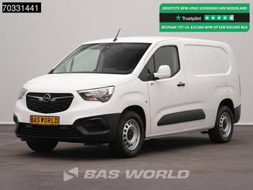 Opel Combo 102pk L2 XL Airco Cruise Navi Trekhaak L2H1 Airco, Stof, Gebruikt, Euro 6, Wit