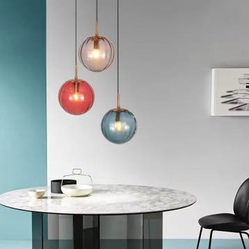 Moderne Glas-in-Lood Kroonluchter – Stijlvolle Hanglamp, Verzenden, Nieuw, Glas