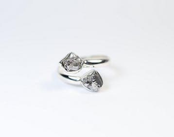 Meteoriet Campo del Cielo ring / nieuw 925. Sterlingzilver -