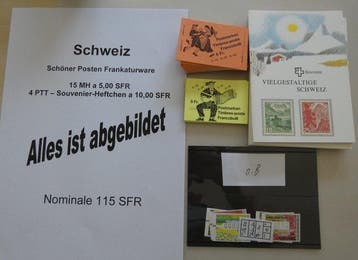 Zwitserland - Zwitserland frankaturware Nominale 115,00 SFR, Gestempeld
