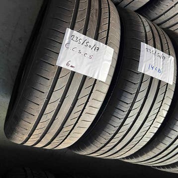 2 x Continental SportContact 5 235-50-17 Zomerbanden 6mm, Gebruikt, 17 inch, Ophalen of Verzenden, 235 mm