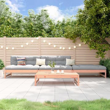 vidaXL 4-delige Loungeset massief douglashout, Verzenden, Nieuw, 4 zitplaatsen, Loungeset