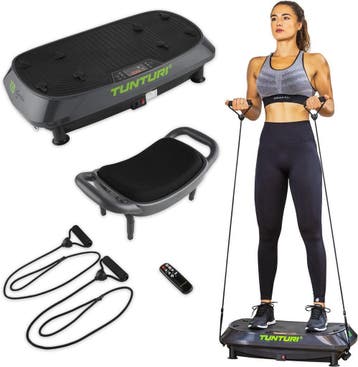 Tunturi Cardio Fit V20 trilplaat incl. fitnesstoel – Nieuw, Kunststof, Trilplaat, Verzenden, Nieuw