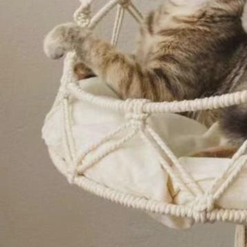 Handgeweven Macramé Kattenhangmat - Boho Stijl Hangend Katte, Verzenden, Nieuw