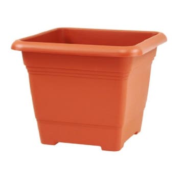 Bloembak Nora kunststof terracotta - 40 x 40 x 32 cm, Verzenden, Nieuw