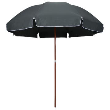 vidaXL Parasol met stalen paal 300 cm antracietkleurig, Verzenden, Nieuw, 2 tot 3 meter