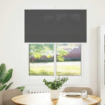 vidaXL Plissé rolgordijn 105x100cm stofbreedte 104,4cm, Verzenden, Nieuw, Zwart