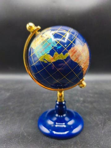 Terrestrial table globe - pietre dure - 1980-1990