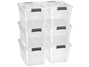 Veiling - Opbergdoos / Opslagbox 45 L - Kunststof - 6-Delig, Nieuw