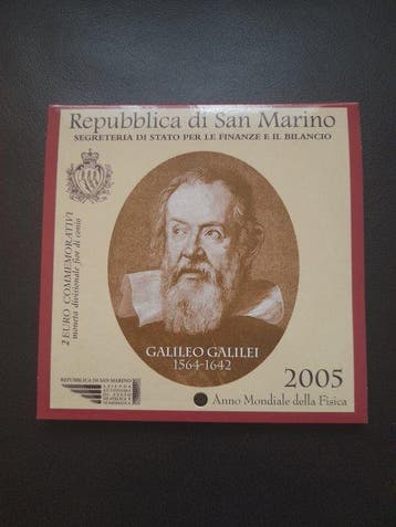 San Marino. 2 Euro 2005 Galileo Galilei (Zonder
