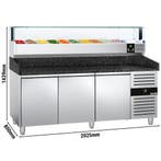 GGM Gastro | Pizza koelwerkbank PREMIUM - 2000x800mm - 3 |, Verzenden, Nieuw in verpakking