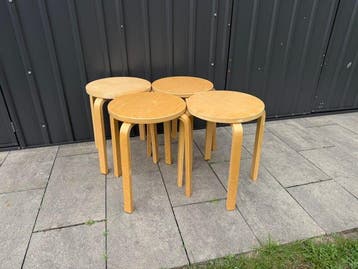 IKEA - Kruk (4) - Frosta - Birch, Hout - Set van 4,