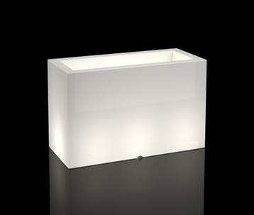 Design Bloempot LED Wit 80cm - Tweedekansje - OP=OP, Tuin en Terras, Kunststof, Ophalen of Verzenden, Zo goed als nieuw, 60 tot 100 cm