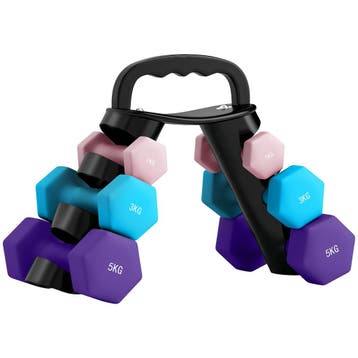 TRUUSK Halterset Met Opbergrek - Set Van 6 Halters Voor Fitn, Verzenden, Nieuw
