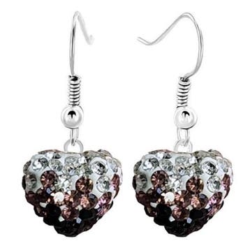 Fako Bijoux - Oorbellen - Disco Dots - Hanger - Hart Duo -, Verzenden, Nieuw
