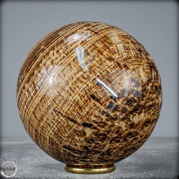 Zeer zeldzame zwarte aragonietbol, Uit Pakistan- 1844.61 g