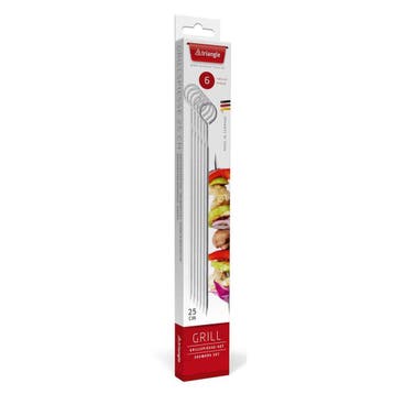 Triangle Roestvrijstalen Spiesenset 25 cm – 6-delig – Pe, Ophalen of Verzenden, Nieuw
