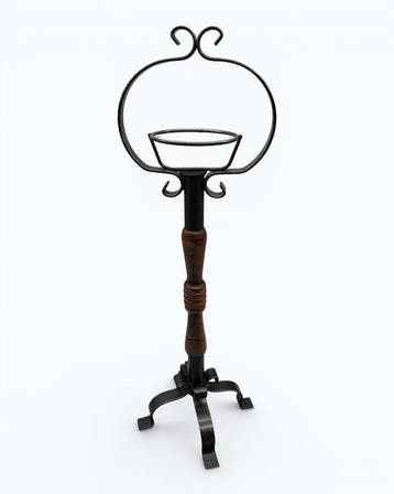 Asbak - Smeedijzer - Mid Century asbakhouder