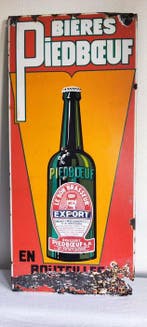 PIEDBŒUF EXPORT LE BON BRASSEUR BIER - Emaille bord -