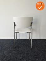 Ahrend 460 vergaderstoel - Nieuw wit kunstleren stoffering -, Vergader- of Presentatieruimte, Ophalen of Verzenden, Gebruikt, Stoel
