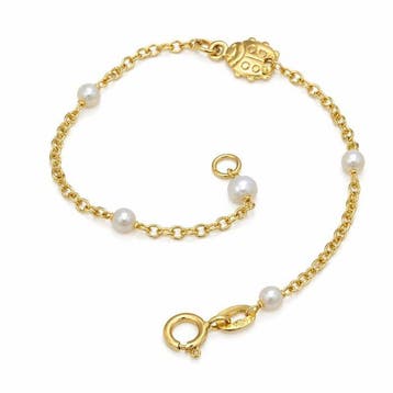 Zonder minimumprijs - Armband - 18 karaat Geel goud Parel, Sieraden, Tassen en Uiterlijk, Armbanden, Nieuw