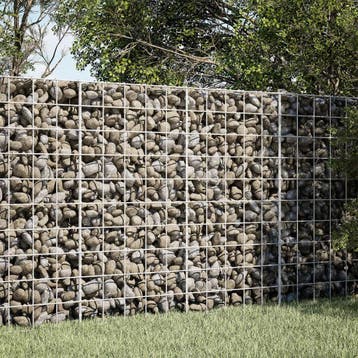 vidaXL Gabion met 3,5 mm Draad en 10x10 cm Gaas 150x30x100, Tuin en Terras, Verzenden, Nieuw, IJzer
