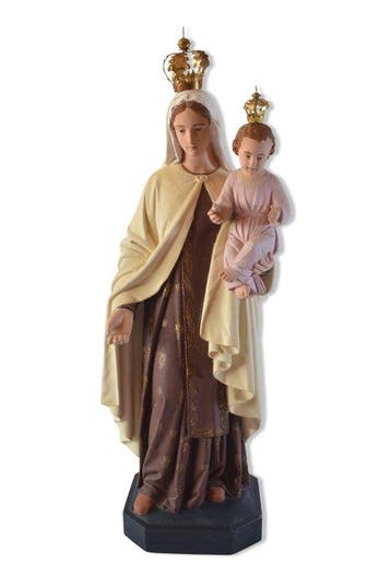 sculptuur, Virgen del Carmen - 70 cm - Gips, Hout, Messing