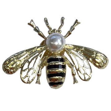 Fako Bijoux - Magnetische Broche - Bij Met Parel - Magneet, Verzenden, Nieuw
