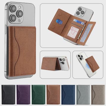 Magnetische Kaarthouder voor iPhone - PU Leer, Magsafe Compa, Sieraden, Tassen en Uiterlijk, Verzenden, Nieuw