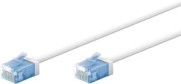 Ultra flexibele 0,5M CAT 6A-patchkabel, dun, U/UTP, wit, Ophalen of Verzenden, Nieuw